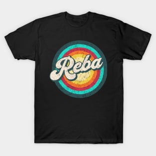 raba art/ name in rainbow circle T-Shirt